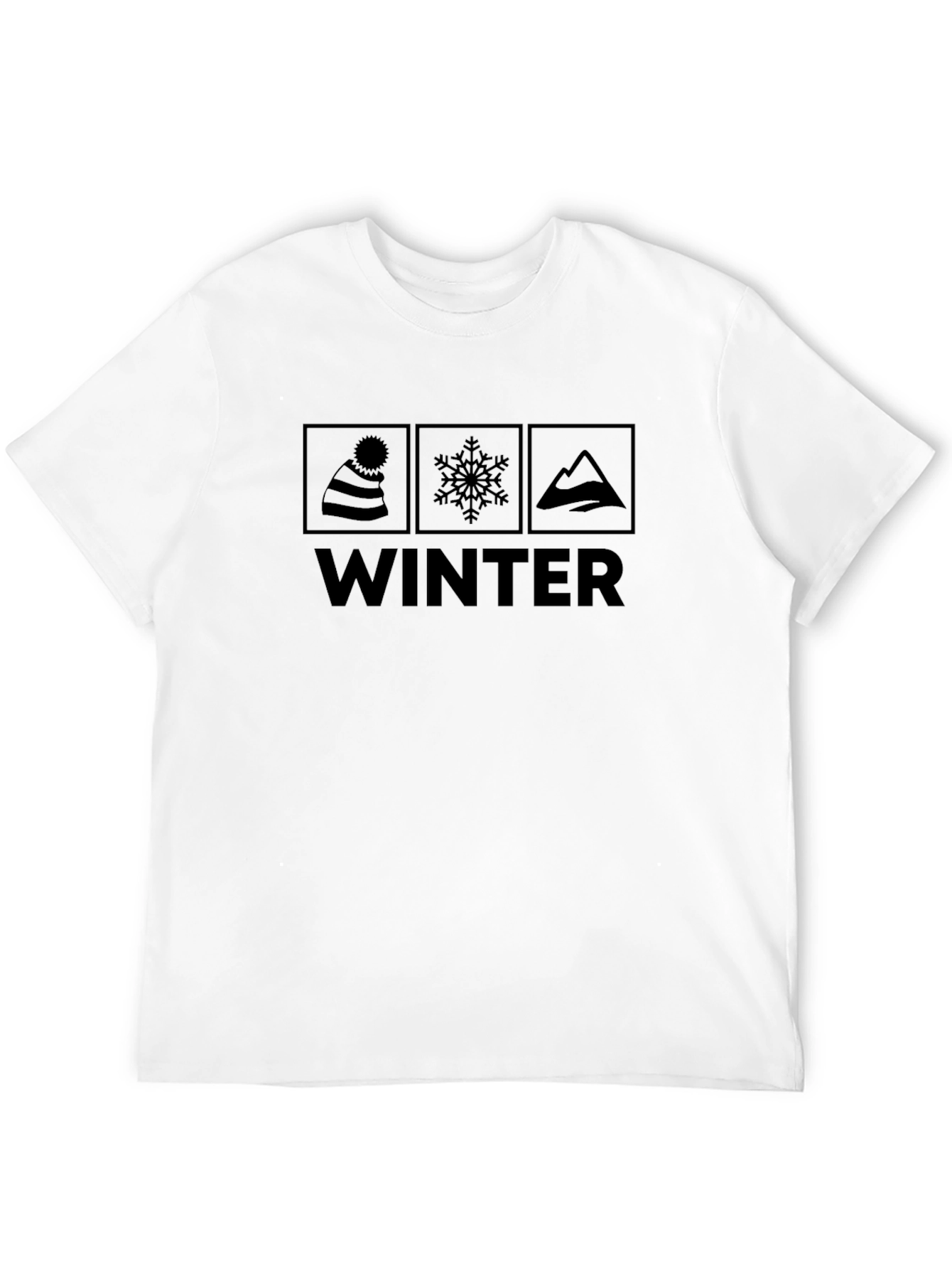 Winter Graphic Print Crew Neck T-Shirt