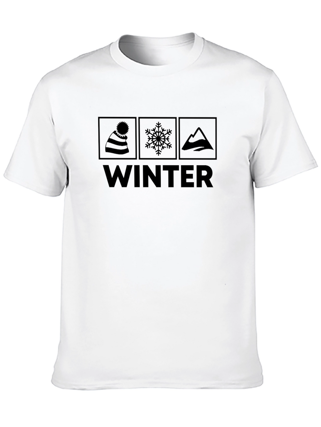 Winter Graphic Print Crew Neck T-Shirt