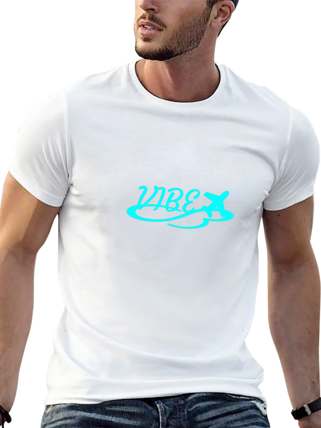 Black Vibe Airplane Graphic Tee