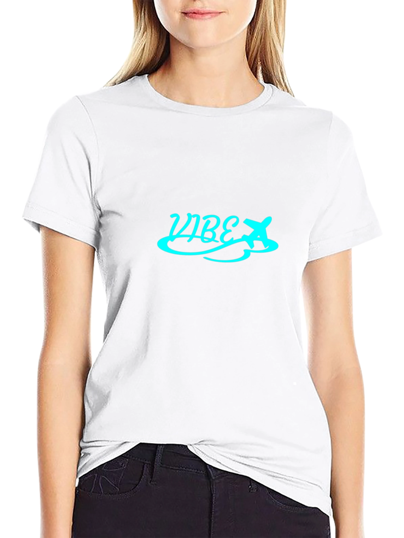 Black Vibe Airplane Graphic Tee