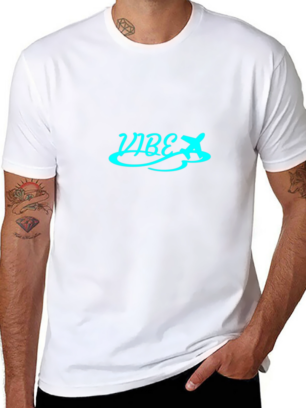Black Vibe Airplane Graphic Tee