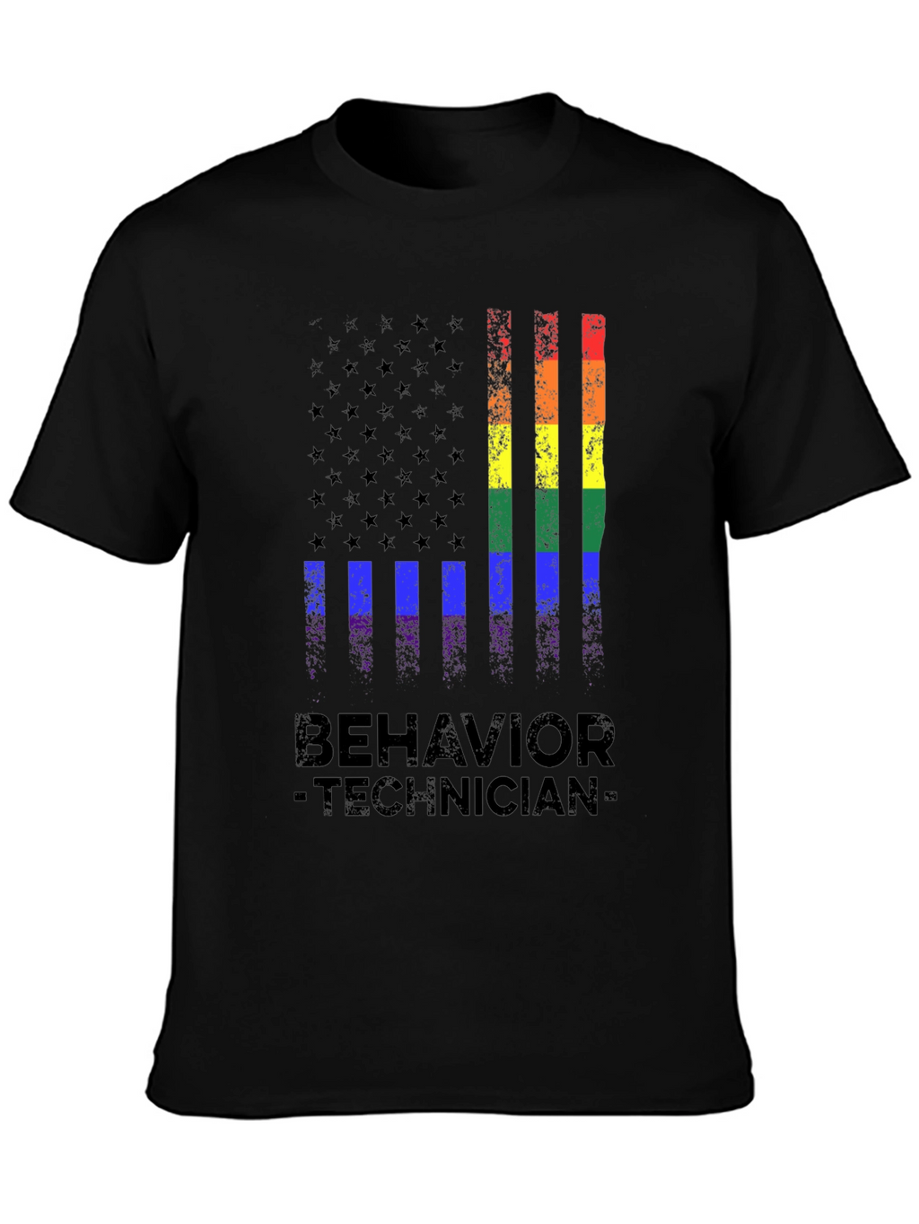 Behavior Technician Pride Flag T-Shirt