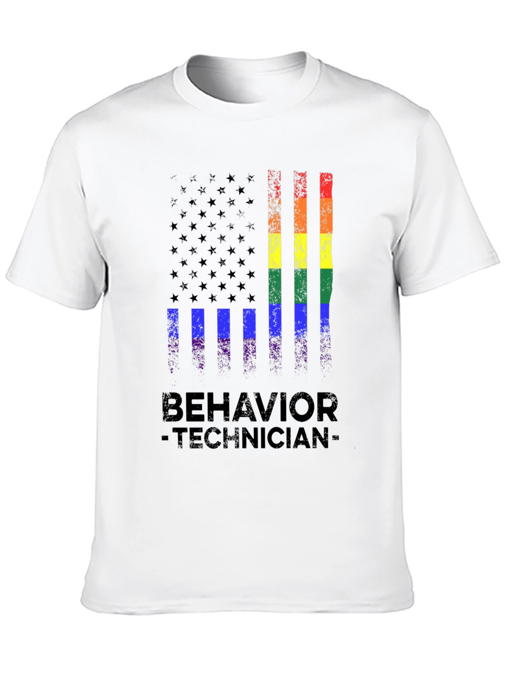 Behavior Technician Pride Flag T-Shirt