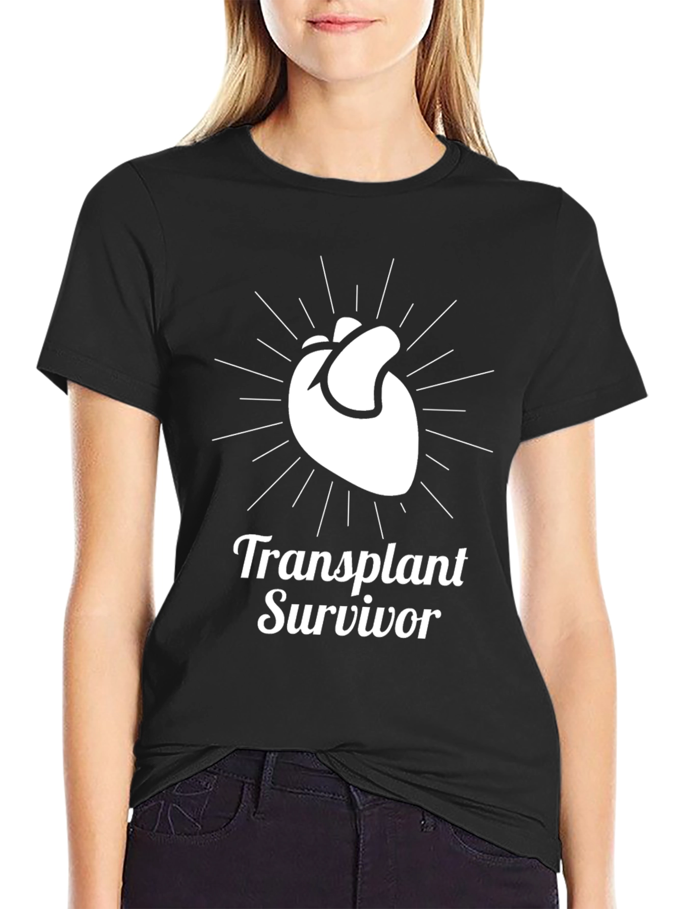 Transplant Survivor Heart Graphic T-Shirt