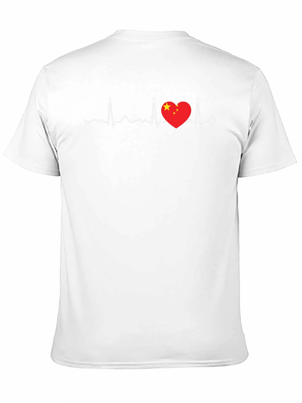 China Love Heartbeat T-Shirt - Black Graphic Tee