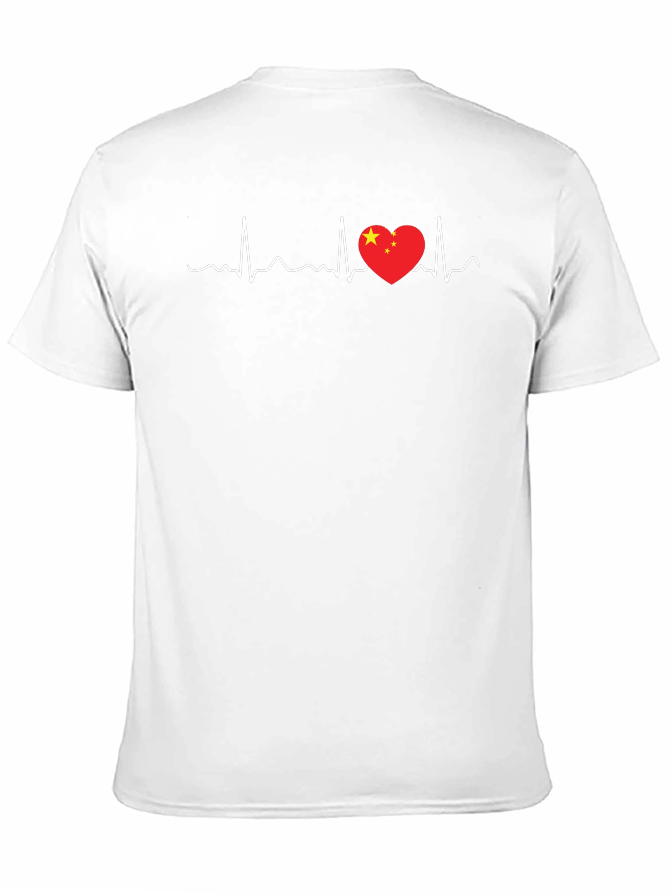 China Love Heartbeat T-Shirt - Black Graphic Tee
