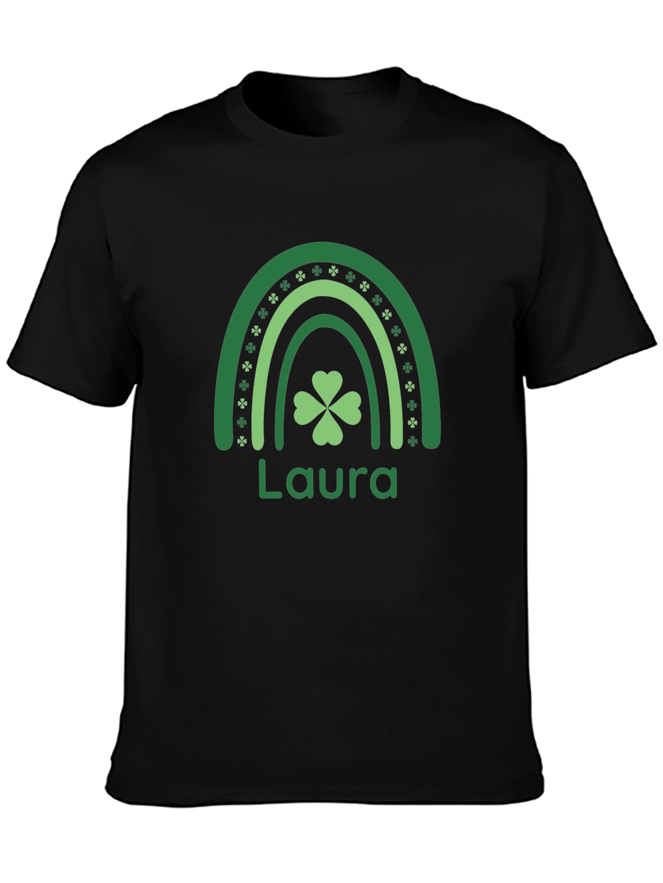 Personalized St. Patricks Day Rainbow Shamrock T-Shirt