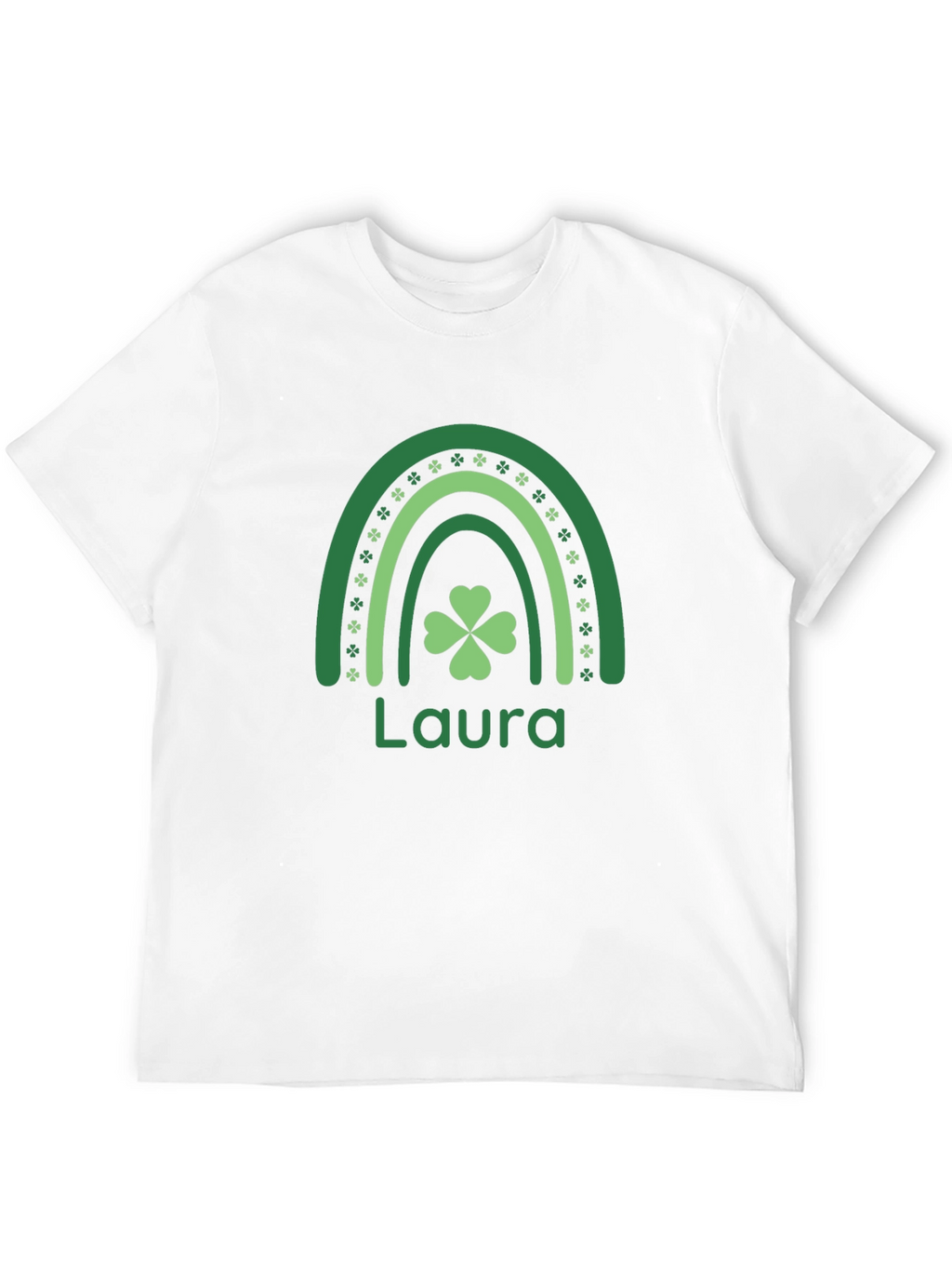 Personalized St. Patricks Day Rainbow Shamrock T-Shirt