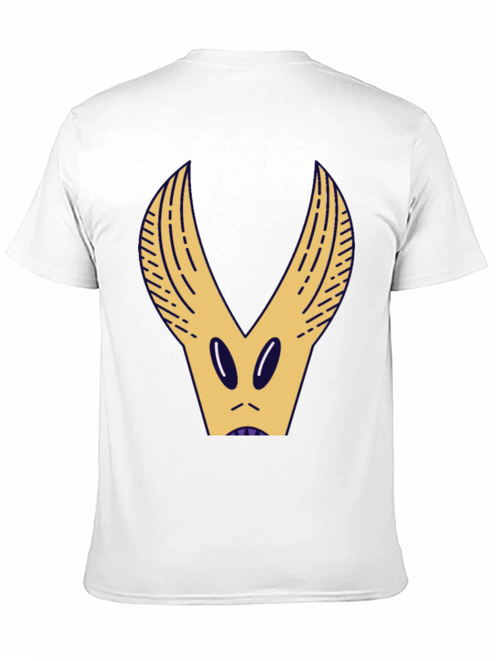 Black T-Shirt with Abstract Creature Graphic