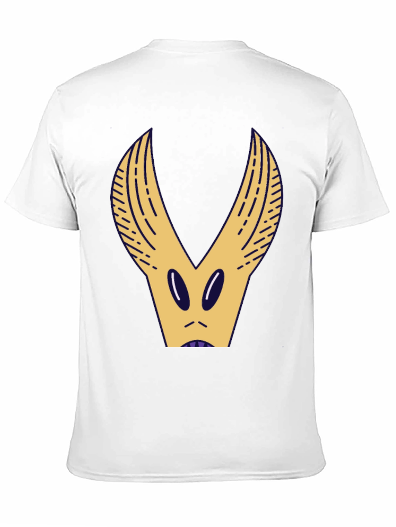Black T-Shirt with Abstract Creature Graphic