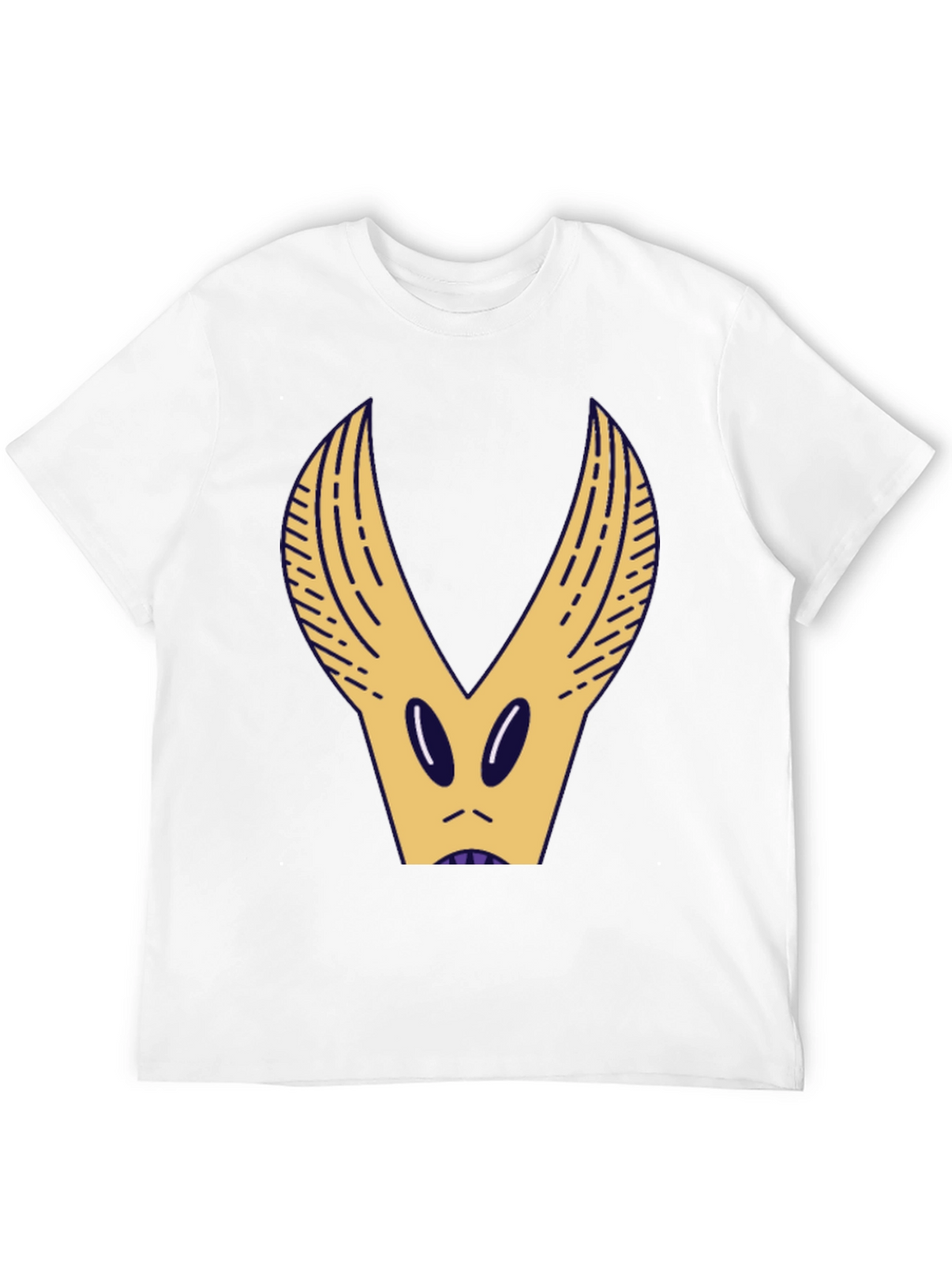 Black T-Shirt with Abstract Creature Graphic