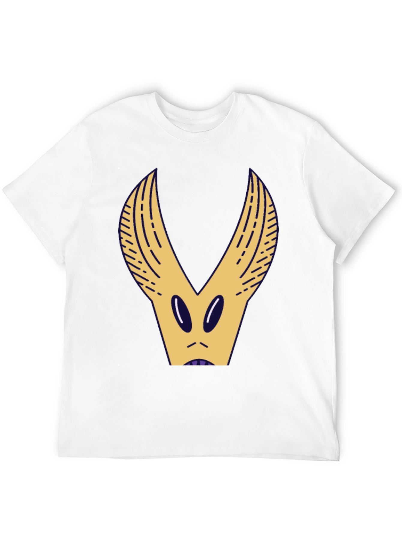 Black T-Shirt with Abstract Creature Graphic
