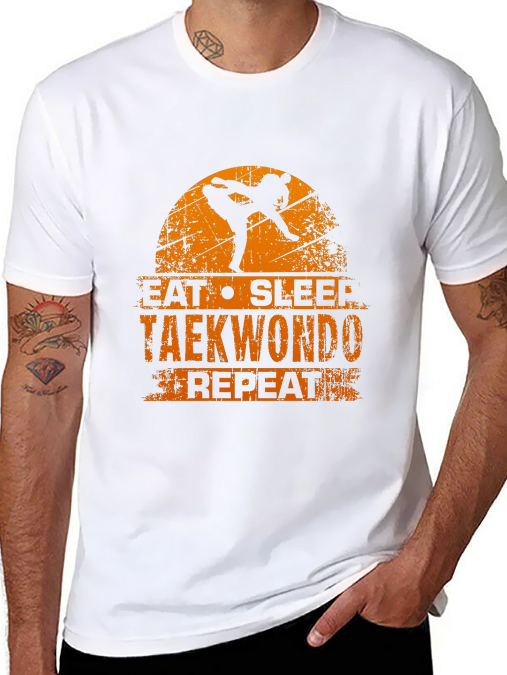 Eat Sleep Taekwondo Repeat Black T-Shirt