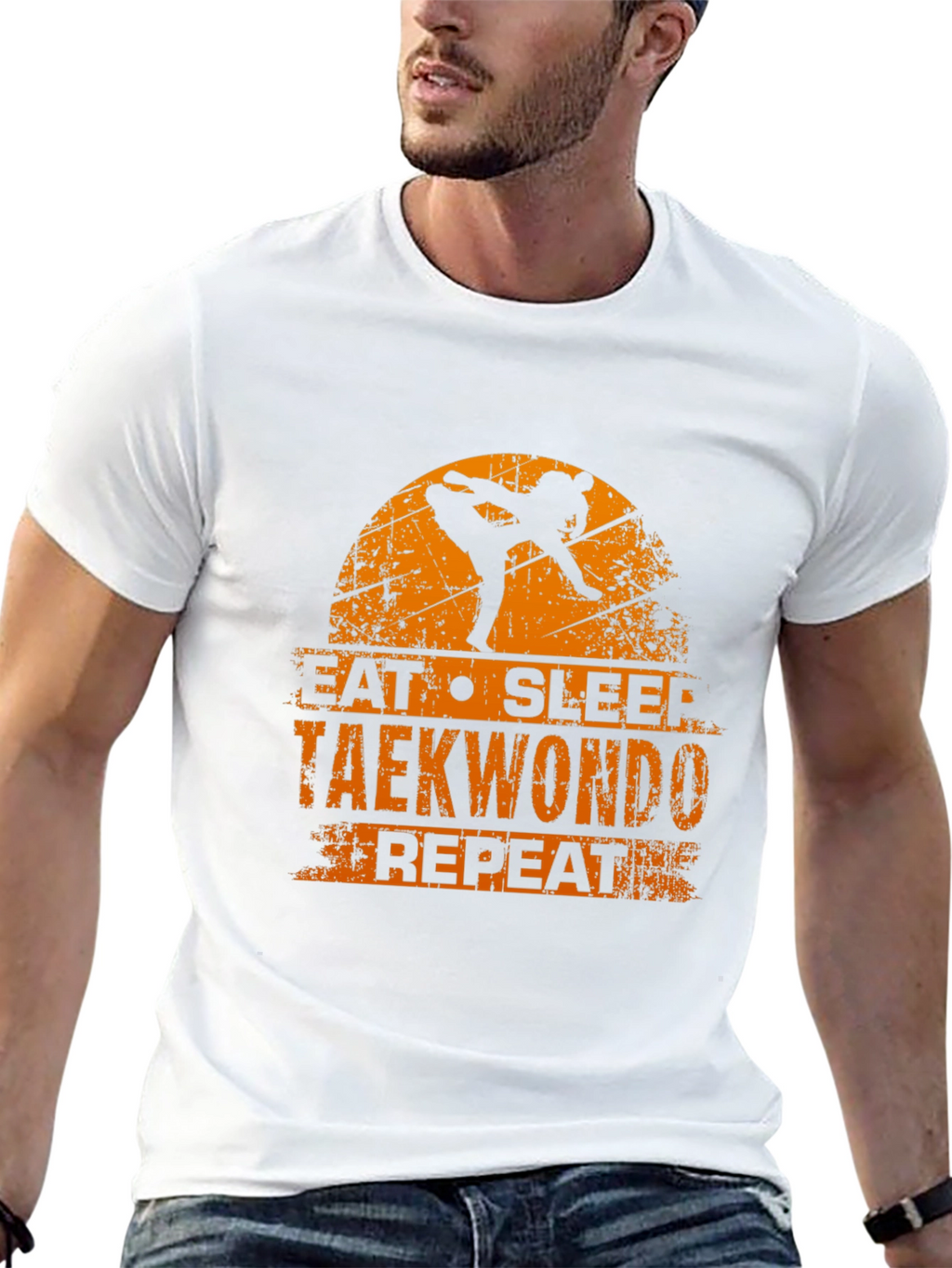 Eat Sleep Taekwondo Repeat Black T-Shirt