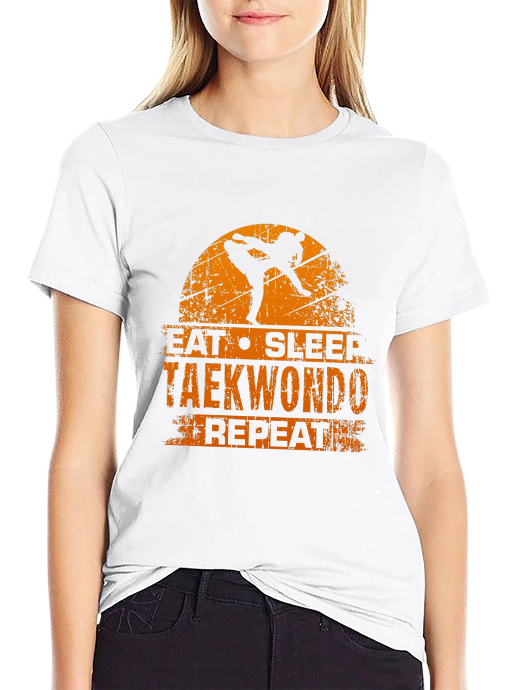 Eat Sleep Taekwondo Repeat Black T-Shirt