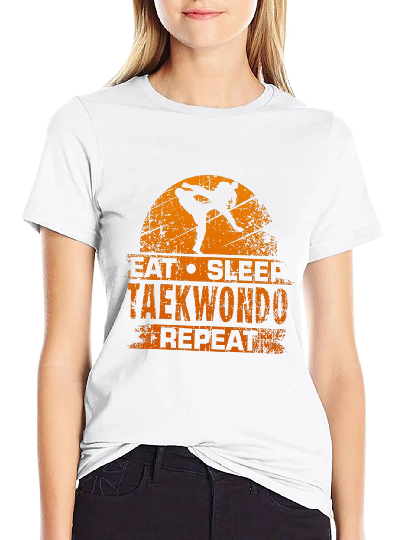 Eat Sleep Taekwondo Repeat Black T-Shirt