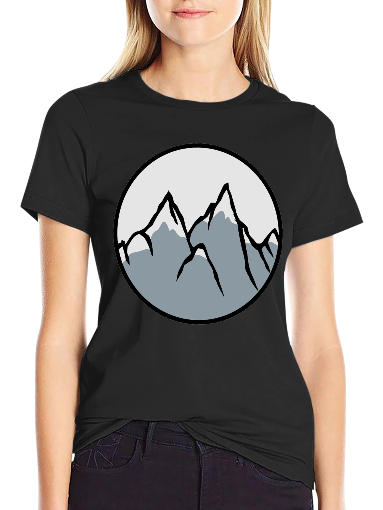 Mountain Graphic Black T-Shirt