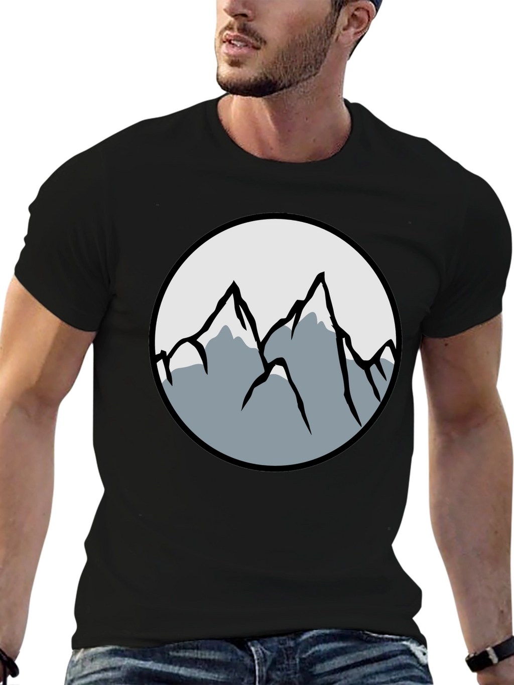 Mountain Graphic Black T-Shirt