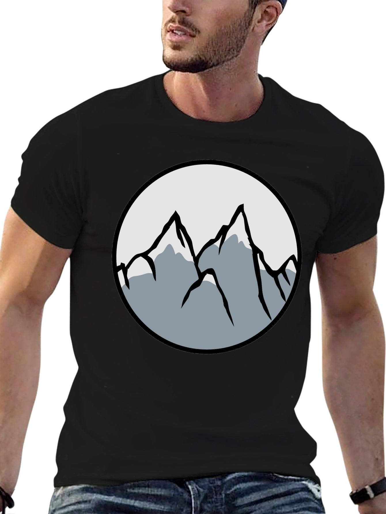 Mountain Graphic Black T-Shirt