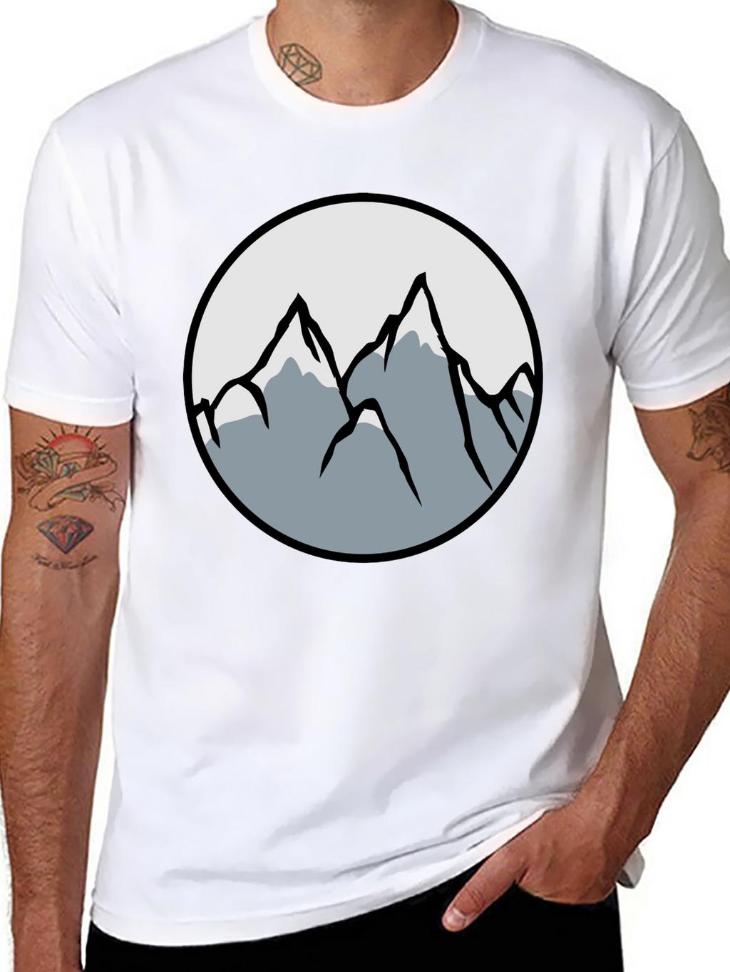 Mountain Graphic Black T-Shirt