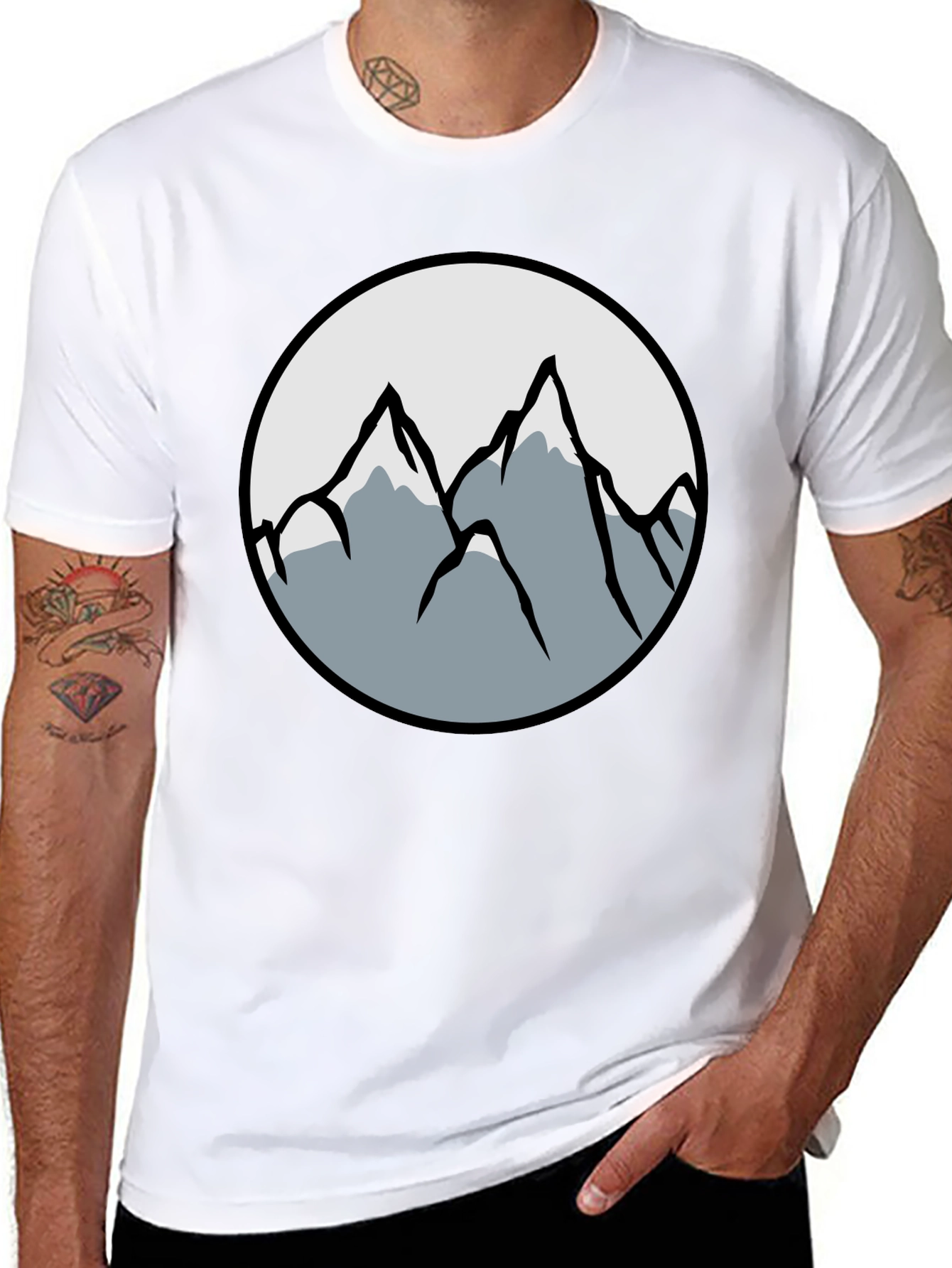 Mountain Graphic Black T-Shirt