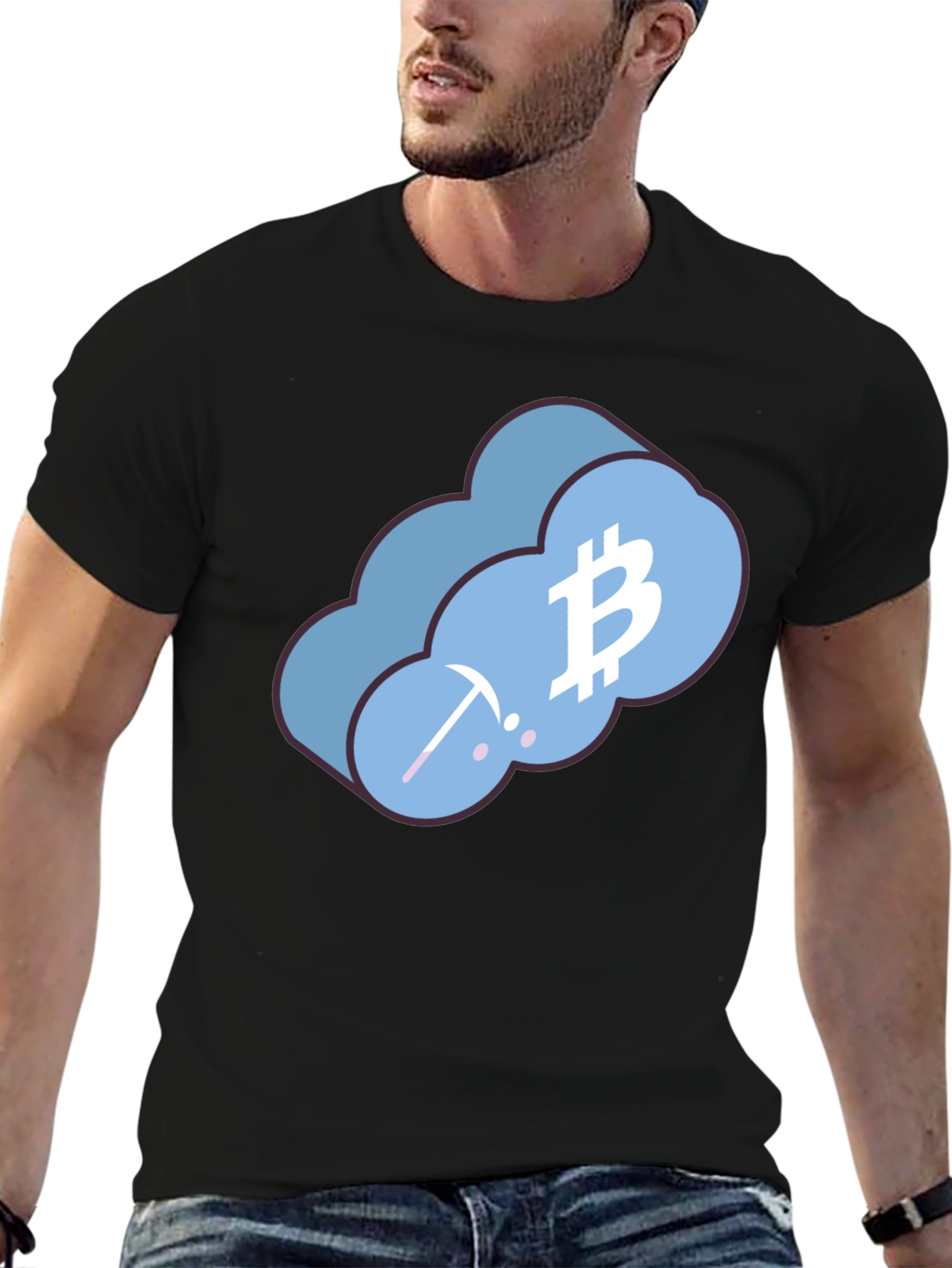 Bitcoin Cloud Mining T-Shirt - Black Crypto Tee
