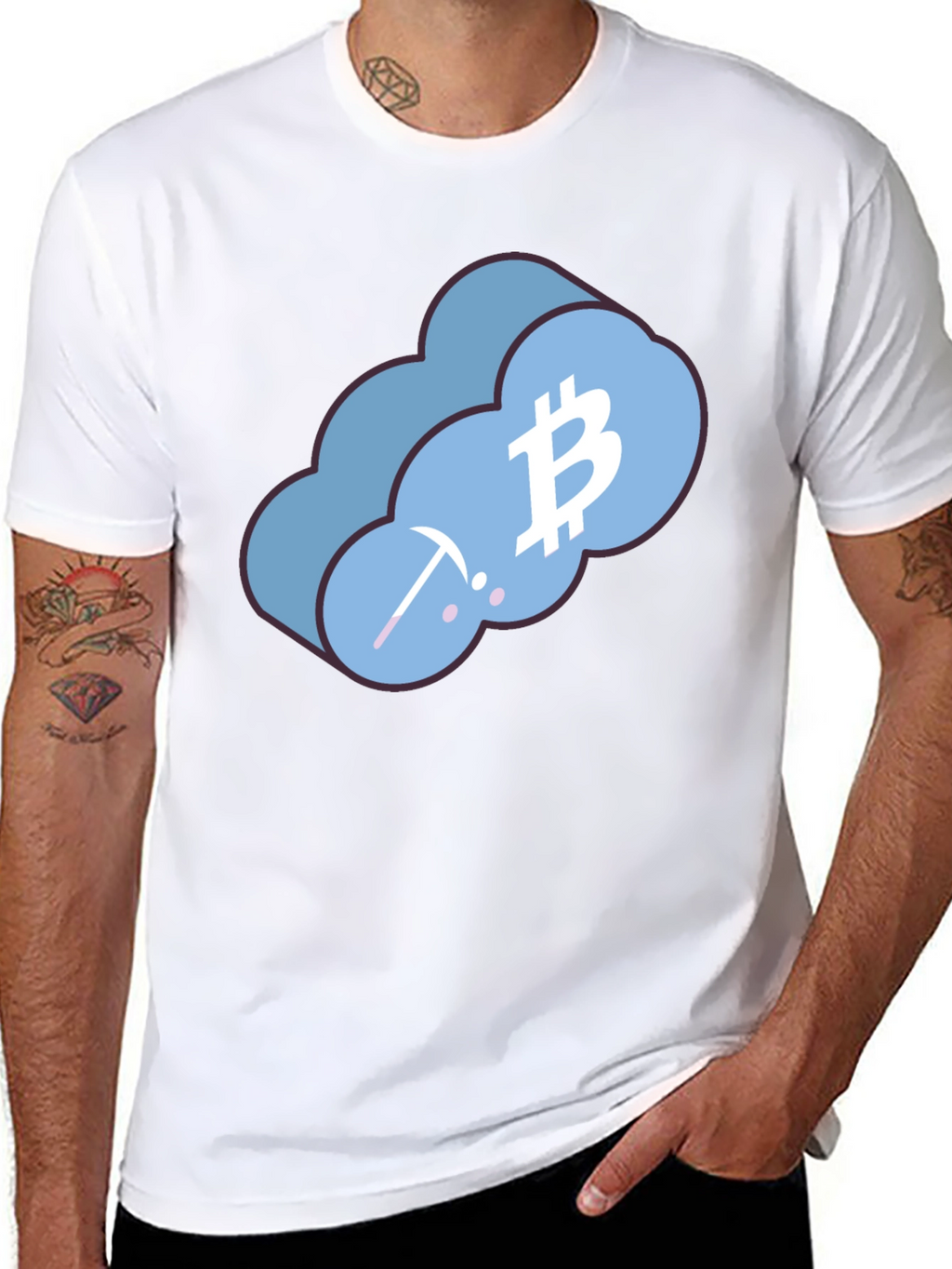 Bitcoin Cloud Mining T-Shirt - Black Crypto Tee