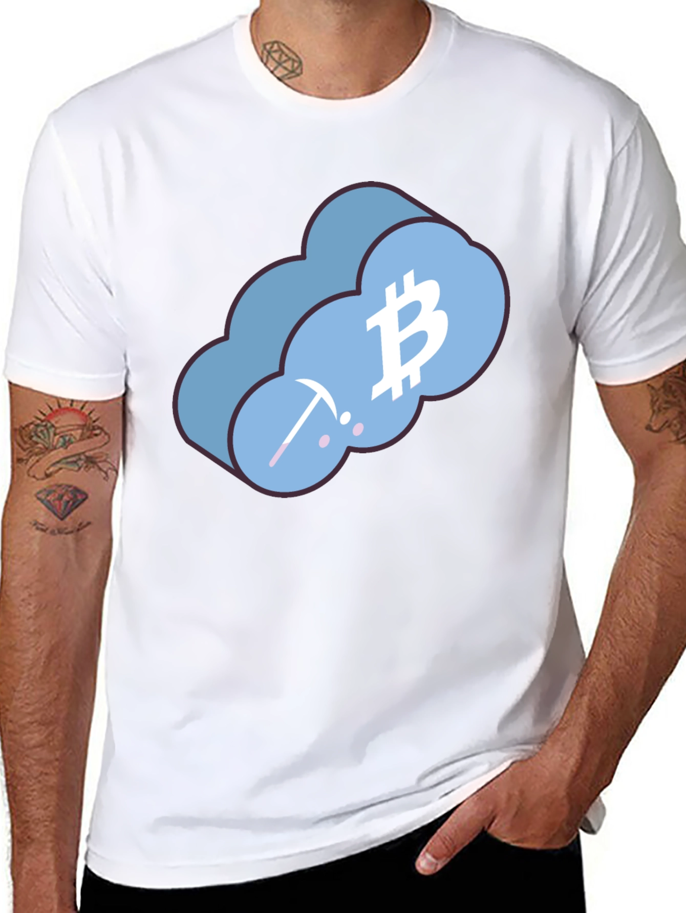 Bitcoin Cloud Mining T-Shirt - Black Crypto Tee