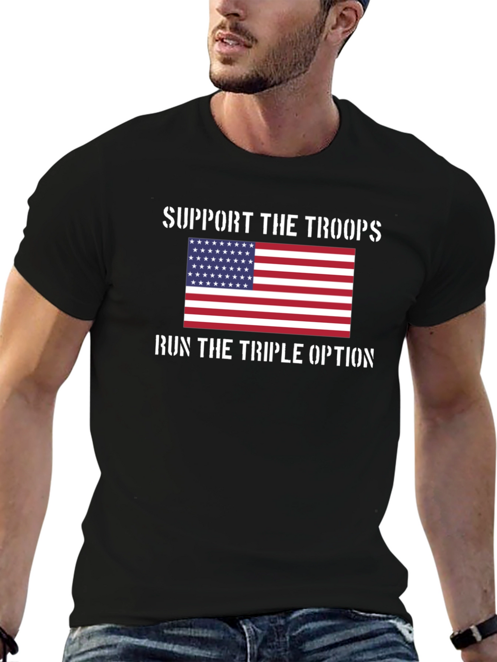 Support the Troops T-Shirt: Patriotic Design