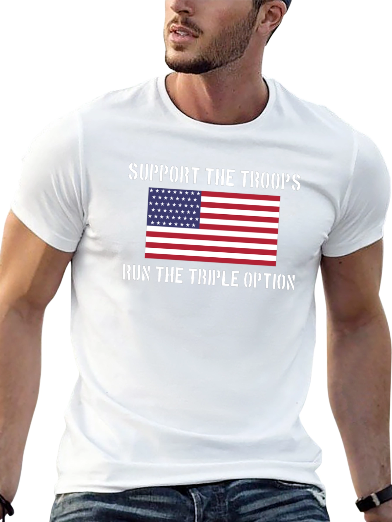 Support the Troops T-Shirt: Patriotic Design