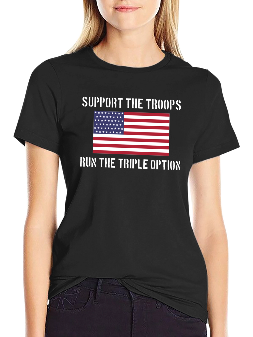 Support the Troops T-Shirt: Patriotic Design