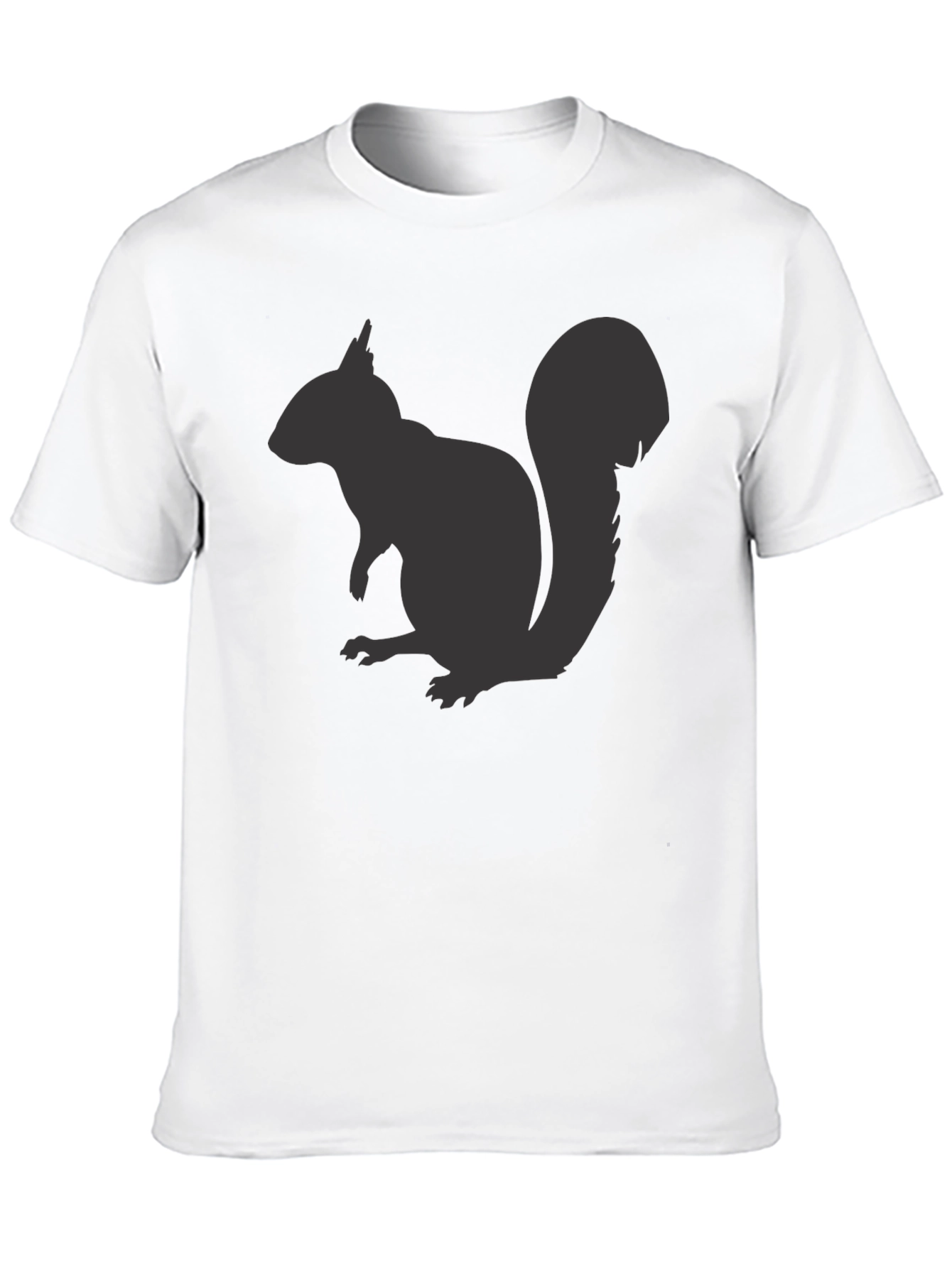 Squirrel Graphic Tee - Mens Black Cotton T-Shirt