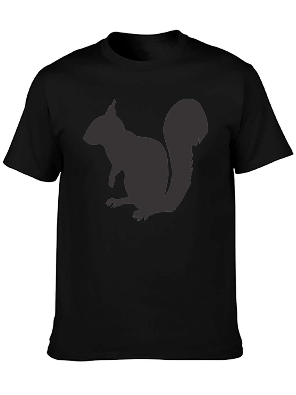 Squirrel Graphic Tee - Mens Black Cotton T-Shirt