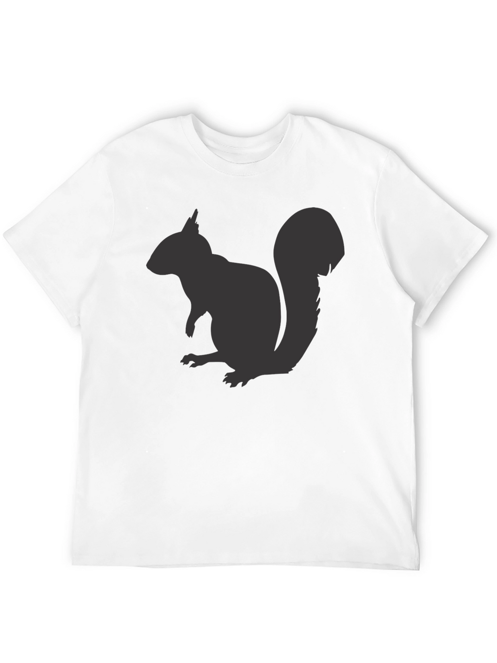 Squirrel Graphic Tee - Mens Black Cotton T-Shirt