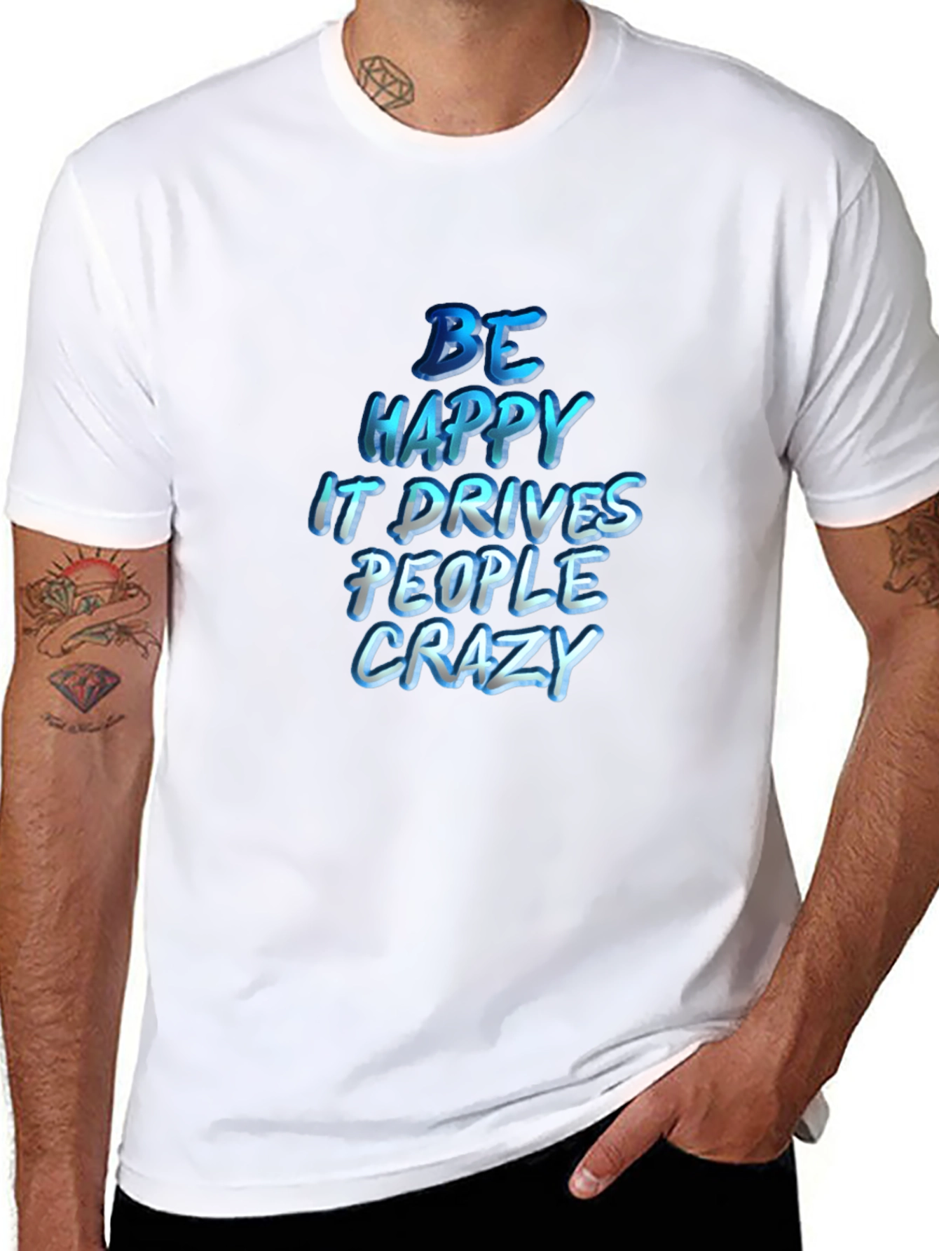 Be Happy T-Shirt - Inspiring Graphic Tee