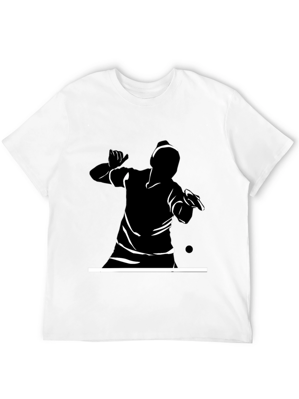 Black Graphic Tee - Action Silhouette