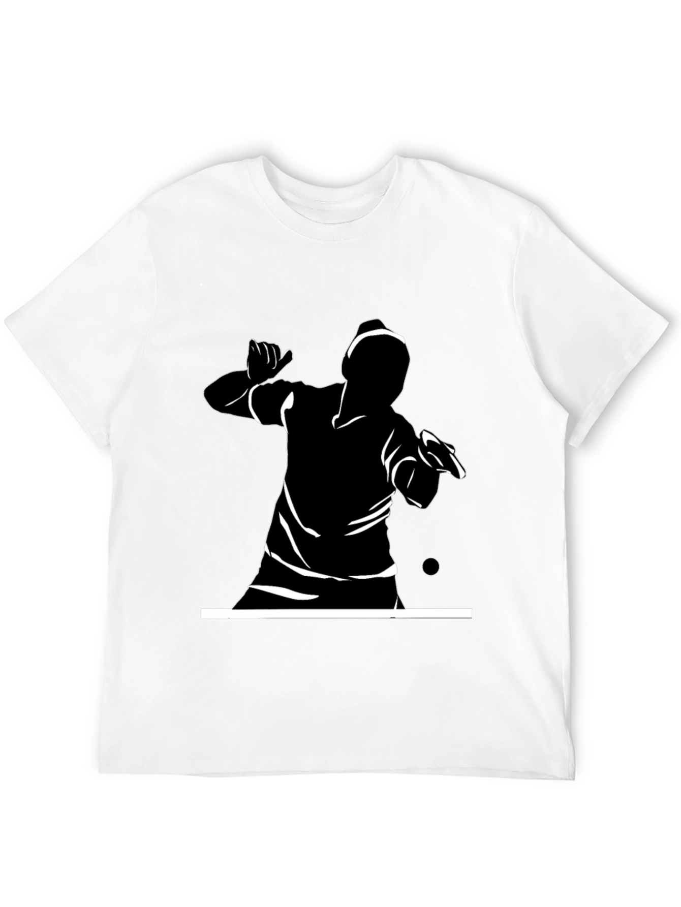 Black Graphic Tee - Action Silhouette
