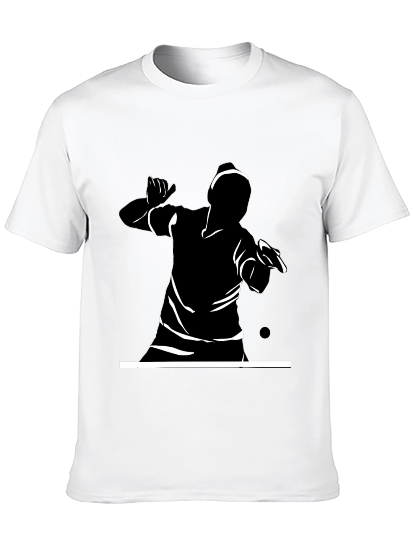 Black Graphic Tee - Action Silhouette