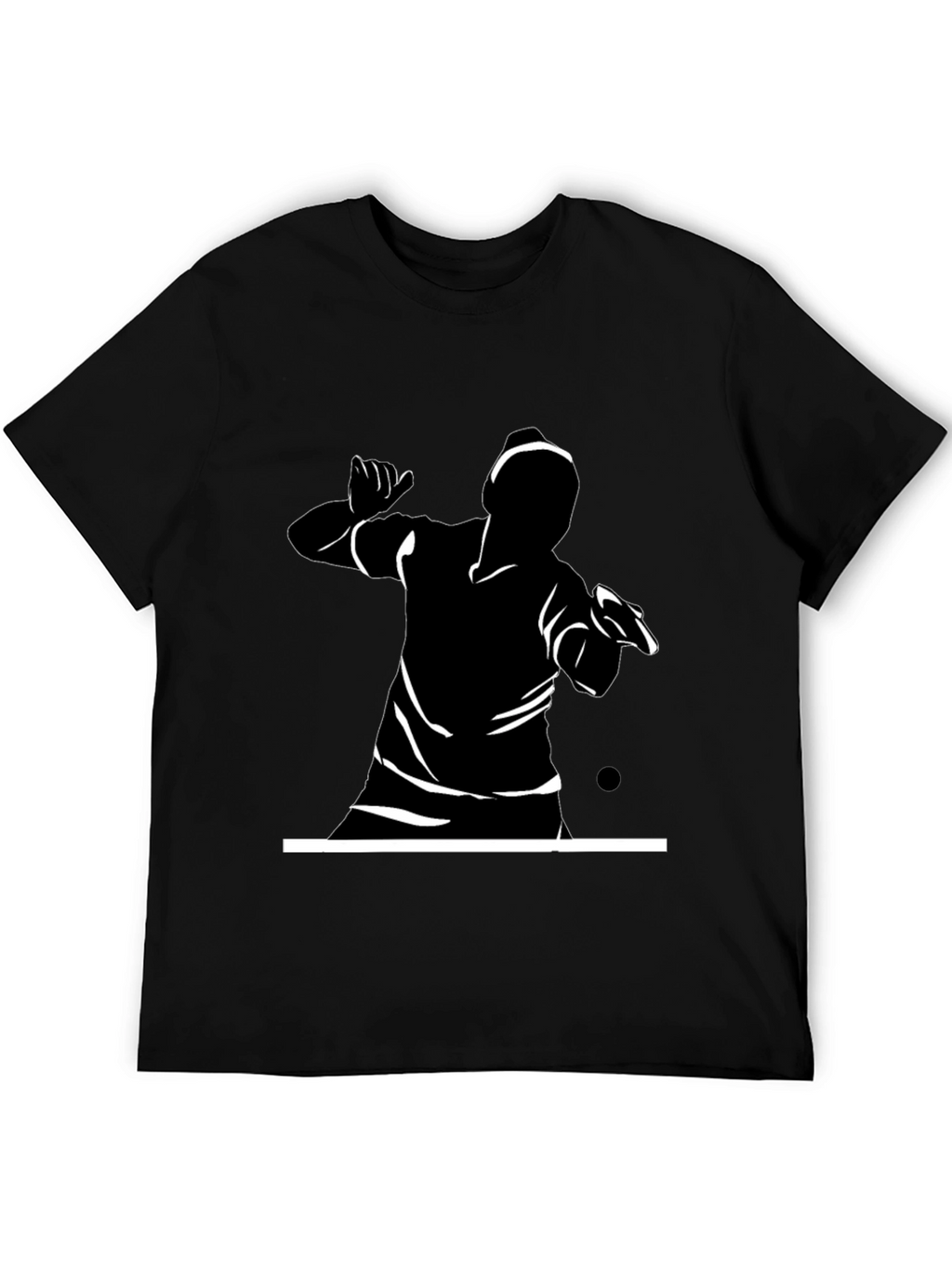 Black Graphic Tee - Action Silhouette