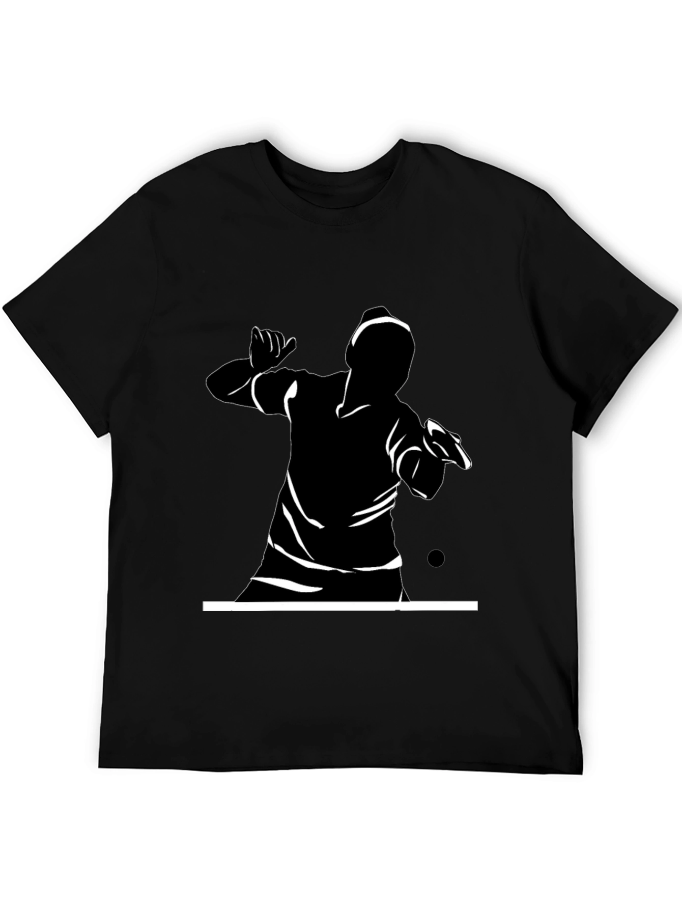 Black Graphic Tee - Action Silhouette