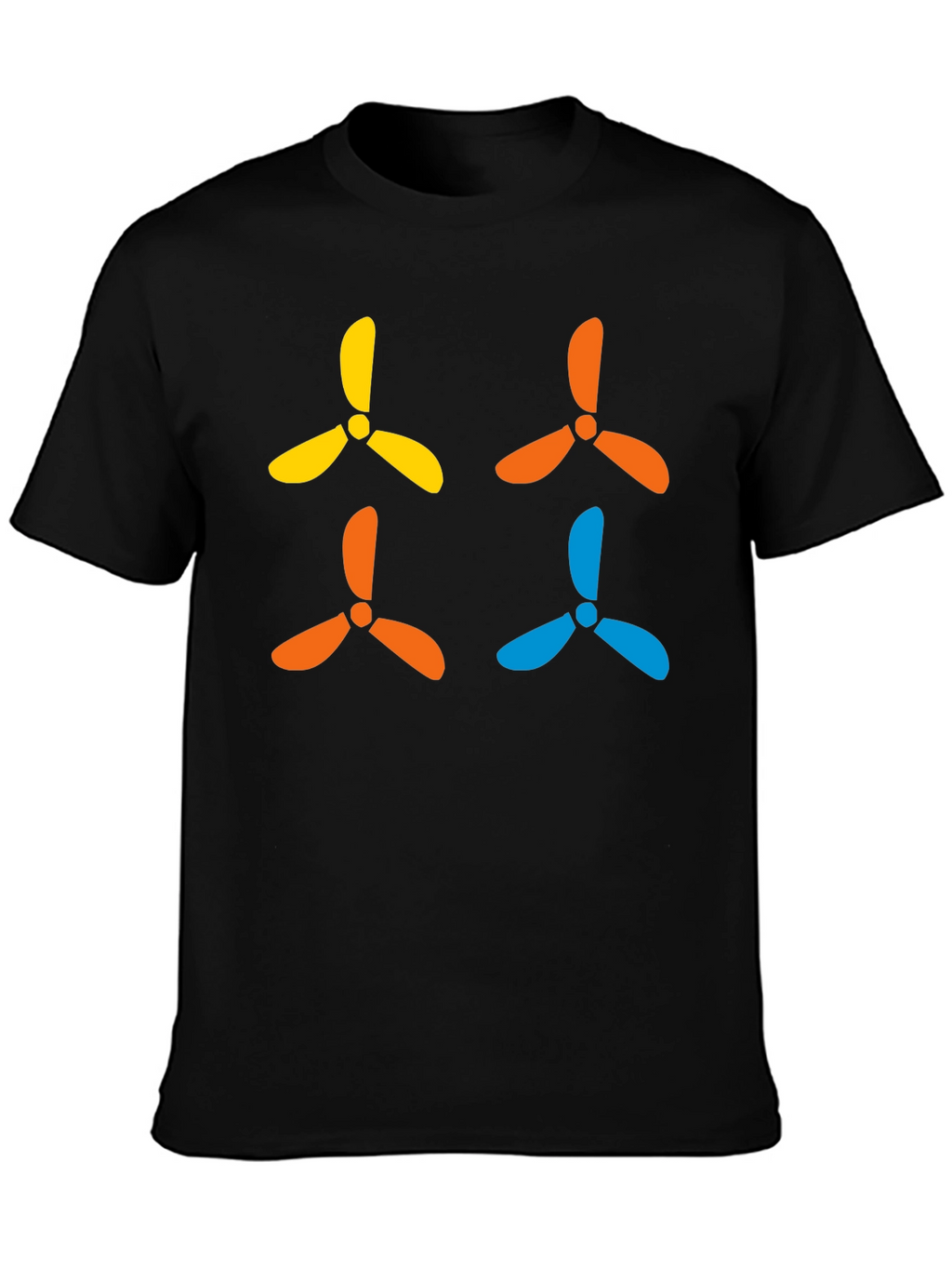 Funky Propeller T-Shirt - Black Cotton Tee