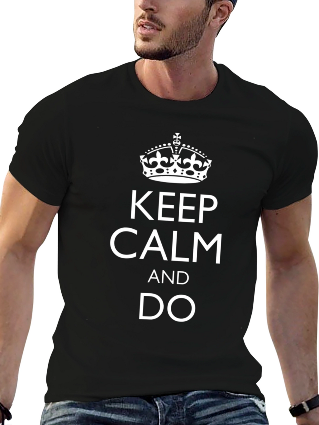 Keep Calm and Do T-Shirt - Black Cotton Tee