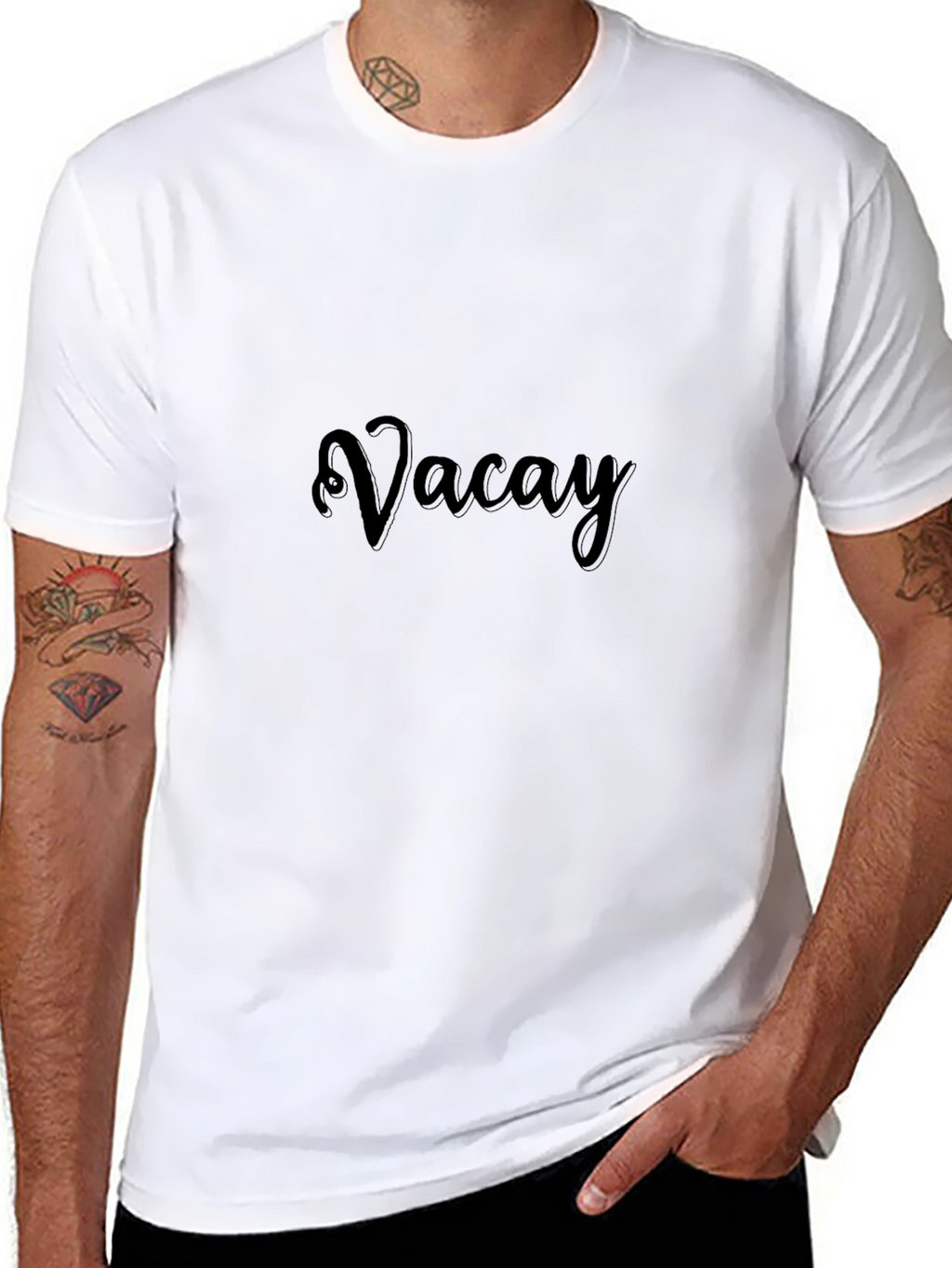 Vacay Black Graphic Tee - Relaxed Style