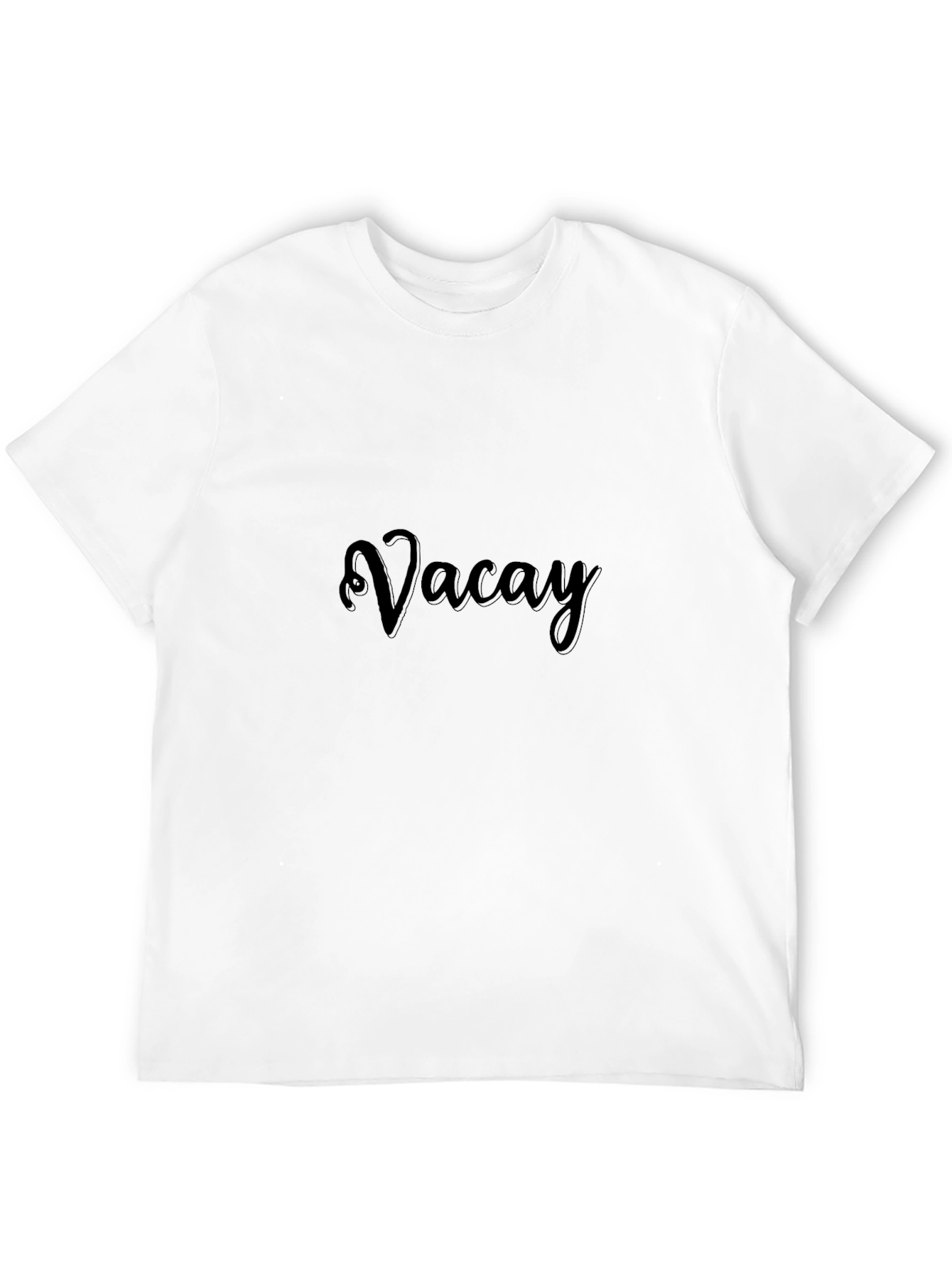 Vacay Black Graphic Tee - Relaxed Style