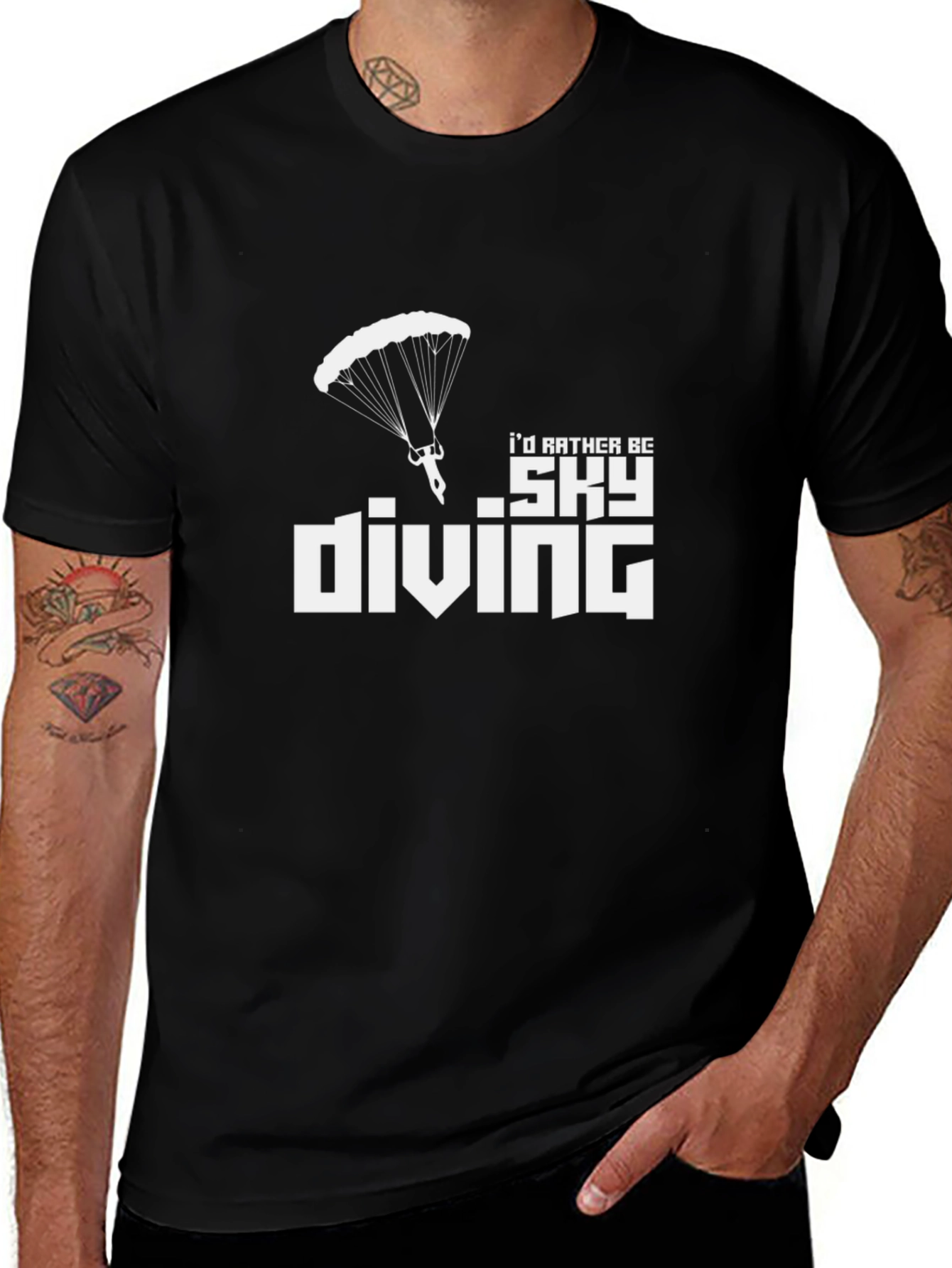Skydiving T-Shirt: Id Rather Be