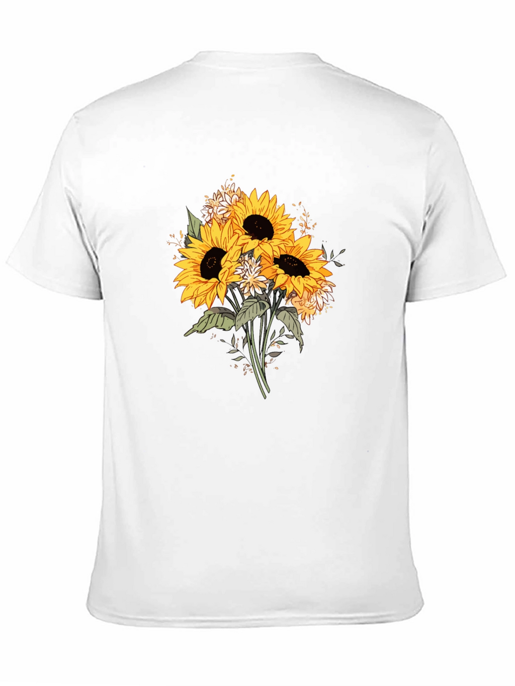 Sunflower Bouquet Graphic T-Shirt - Black