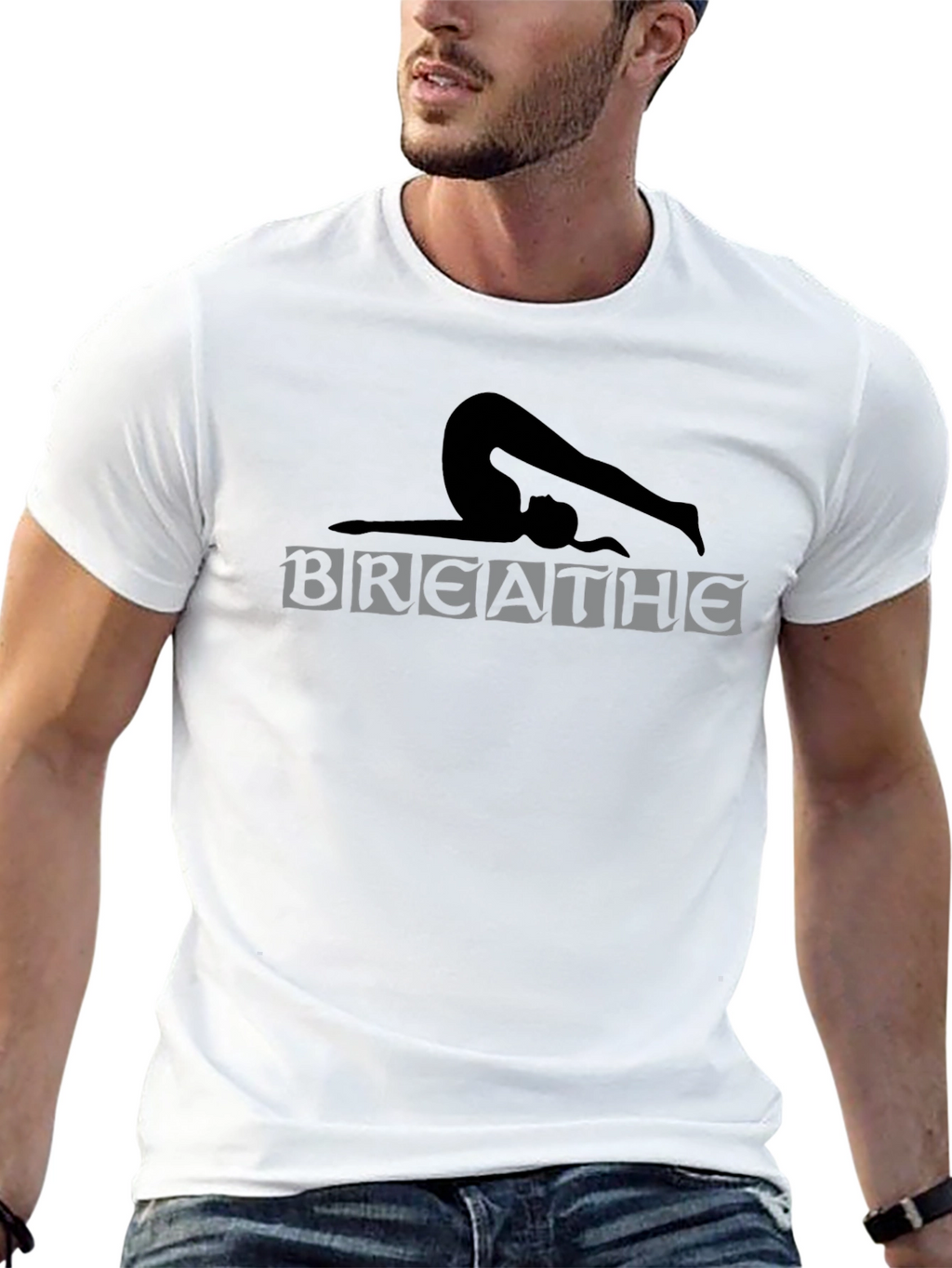 Yoga Pose Graphic Tee - Breathe