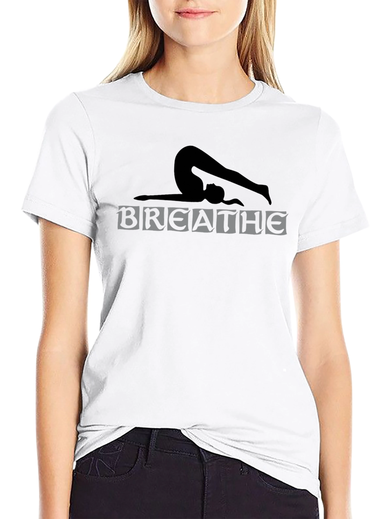Yoga Pose Graphic Tee - Breathe
