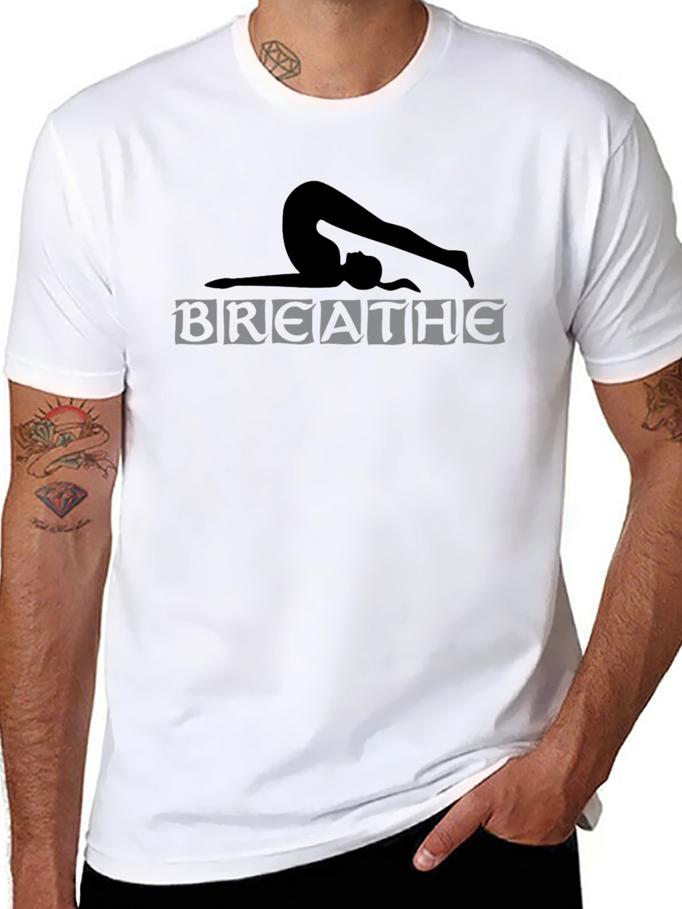 Yoga Pose Graphic Tee - Breathe