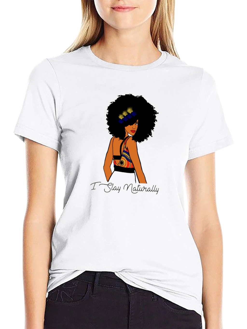 I Stay Naturally Black Queen Tee